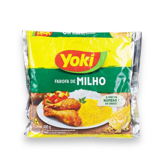 YOKI Gewürztes Maismehl Farofa Pronta de Milho 400g