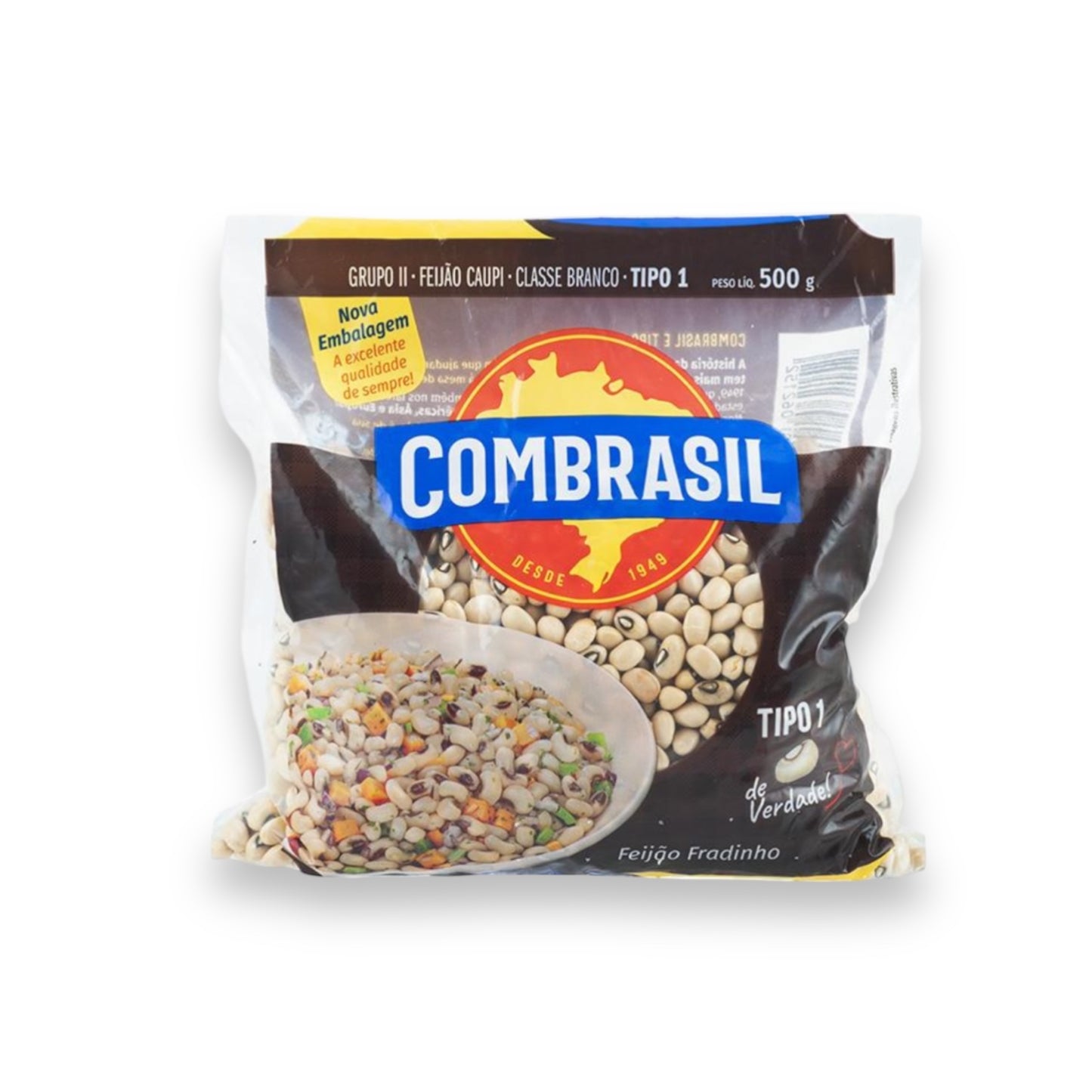 COMBRASIL Schwarzaugenbohnen - Feijão Frade, 500g